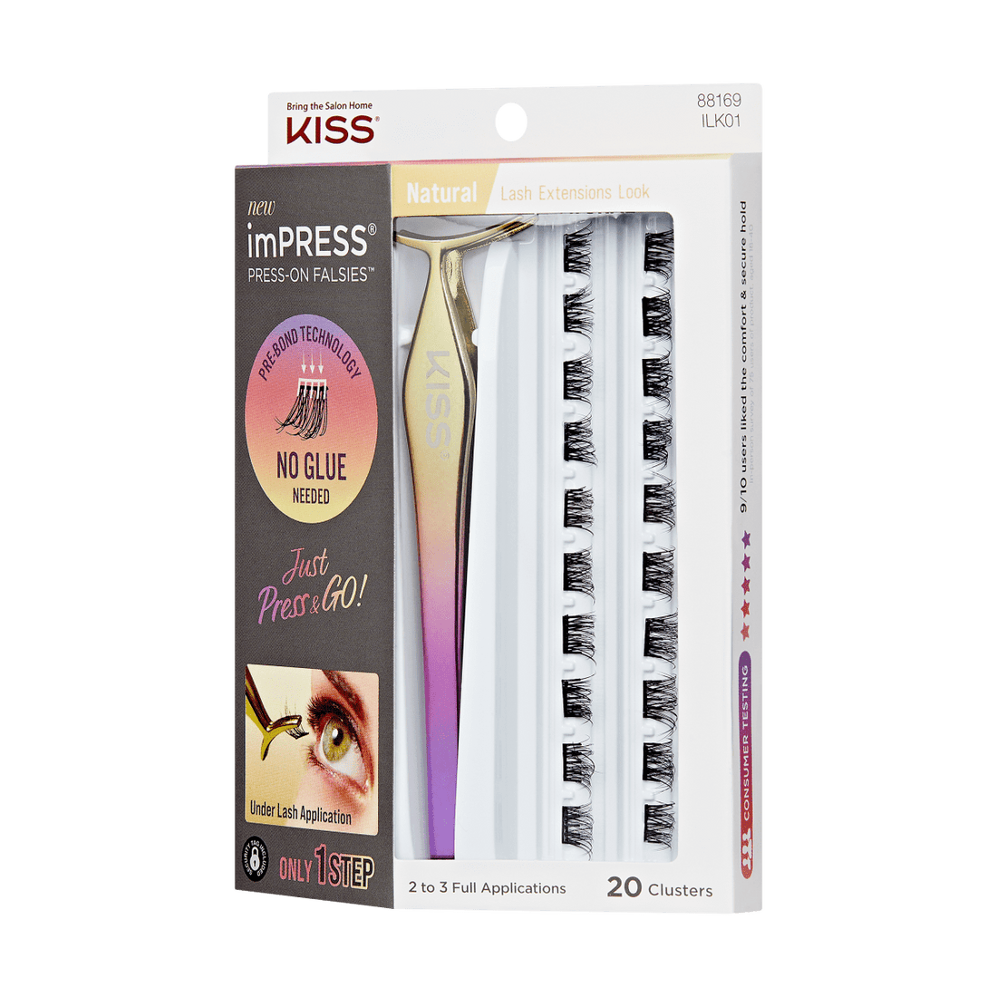 imPRESS Press-On Falsies Eyelash 20 Clusters - Natural