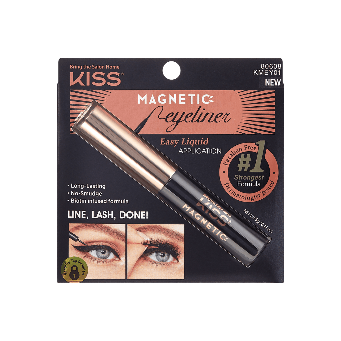 KISS Magnetic Eyeliner Black 01