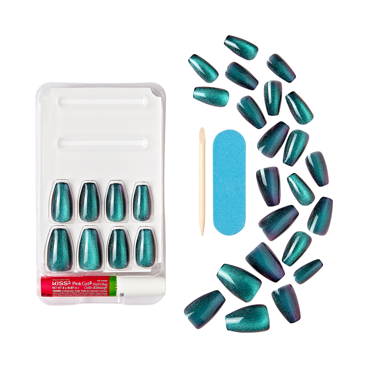 KISS Gel Fantasy Magnetic Nails - Chameleon