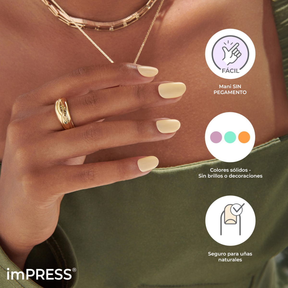 imPRESS Color Press-On Nails - Point Pink