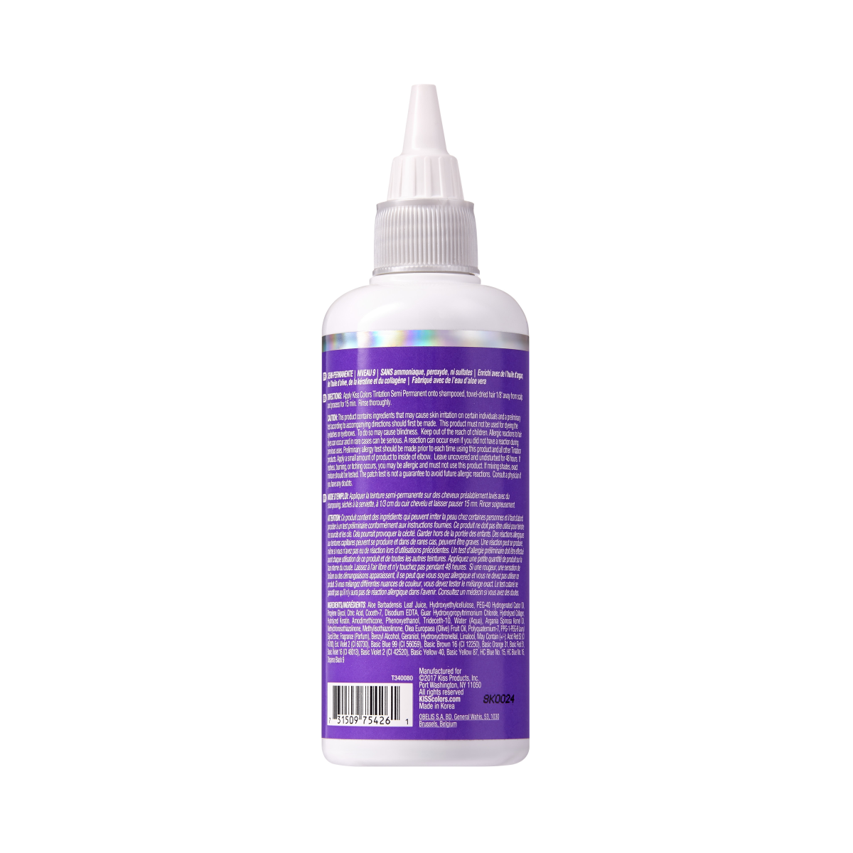 KISS Colors &amp; Care Tintation Semi-Permanent Color - Vivid Violet