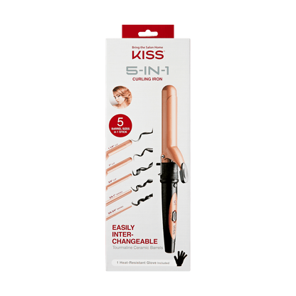 KISS Colors &amp; Care 5-in-1 Interchangeable Curling Iron