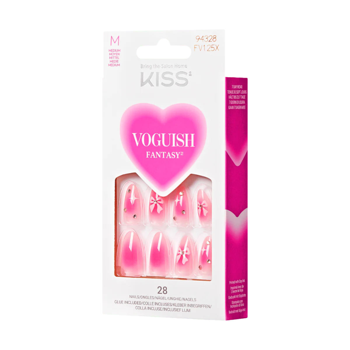 KISS Voguish Fantasy Uñas Rosas Moño Almond - Hobby